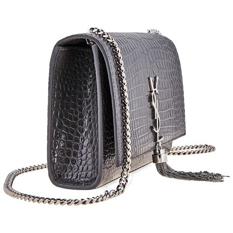 Saint Laurent Kate Medium Monogram Shoulder Bag Dark Grey